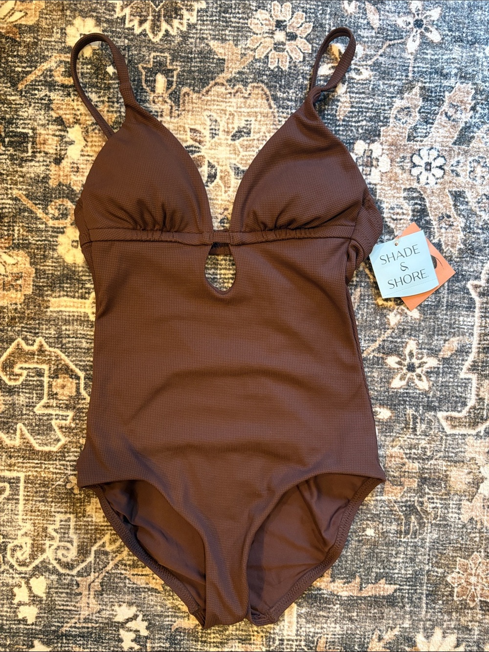 Shade & Shore Chocolate Brown One-Piece Swimsuit